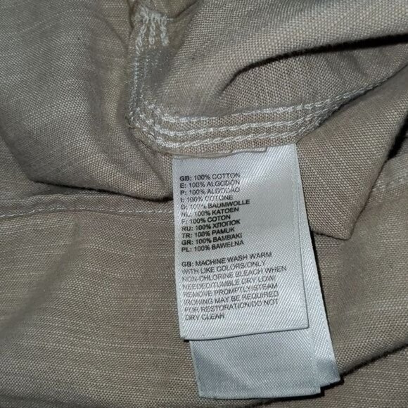 The North Face Tan Cadual Button Down Long Sleeve Pocketed Sz. L Shirt - Picture 7 of 10